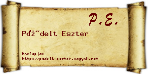 Pádelt Eszter névjegykártya