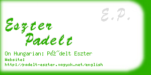 eszter padelt business card